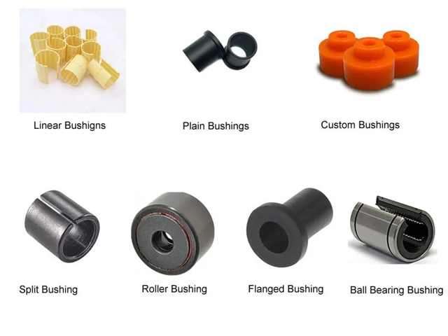 Different types of automotive rubber bushings