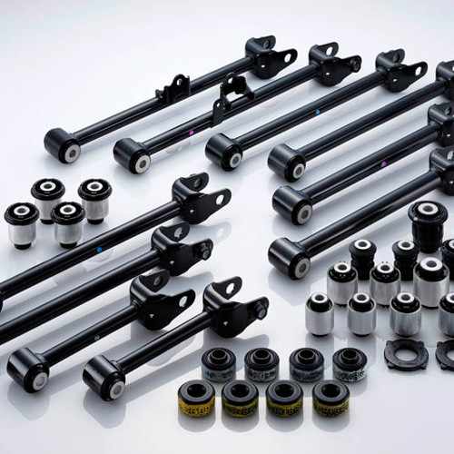 Rubber bushing installed in automotive suspension control arm
