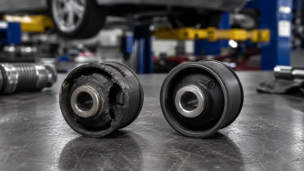 rubber bushing replacement risk material bonding and NVH factors