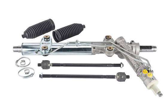 Decision tree separating external bushing movement from rack leakage, internal play, binding, EPS faults, tie-rod wear, and subframe movement
